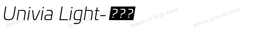 Univia Light字体转换 Univia Light字体转换